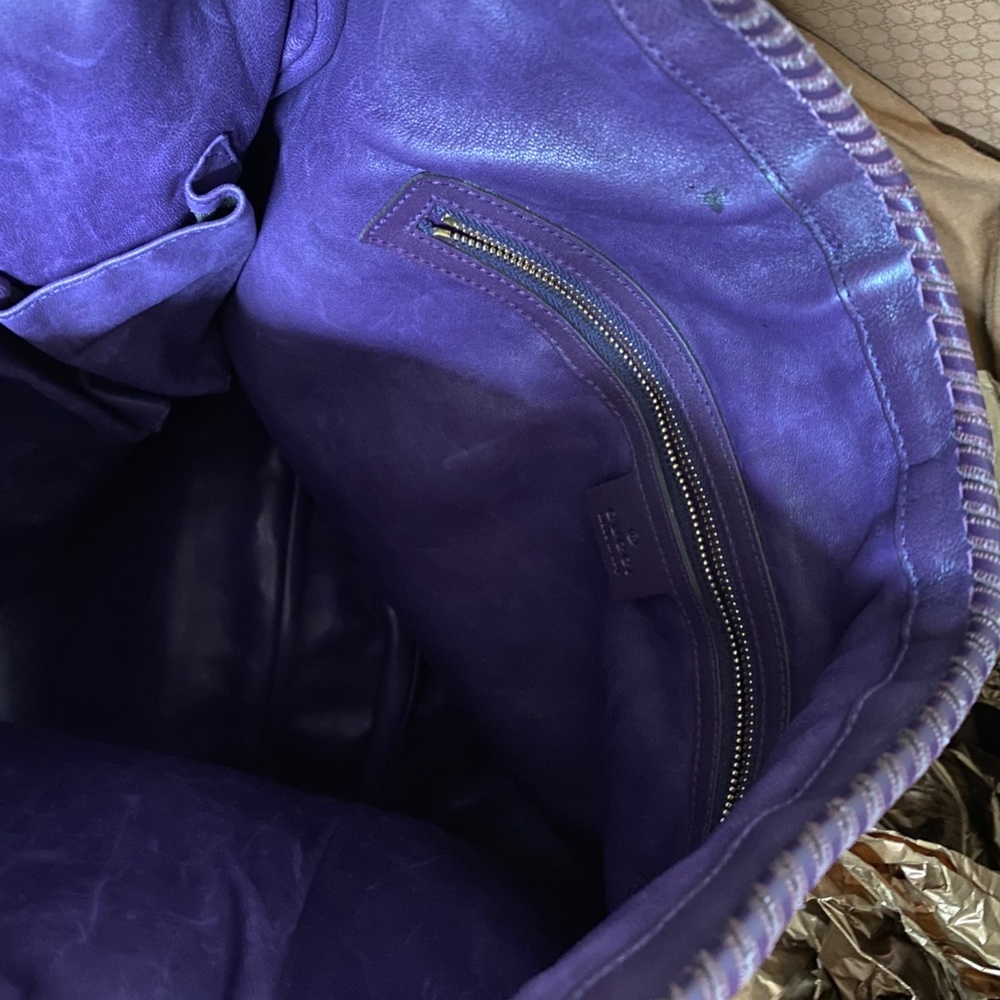 Authentic Gucci Jackie Purple Python & Suede Hobo - image 6